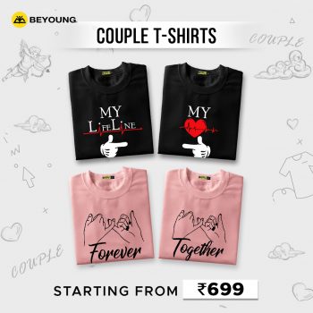 shop couple t shirts online at Beyoung