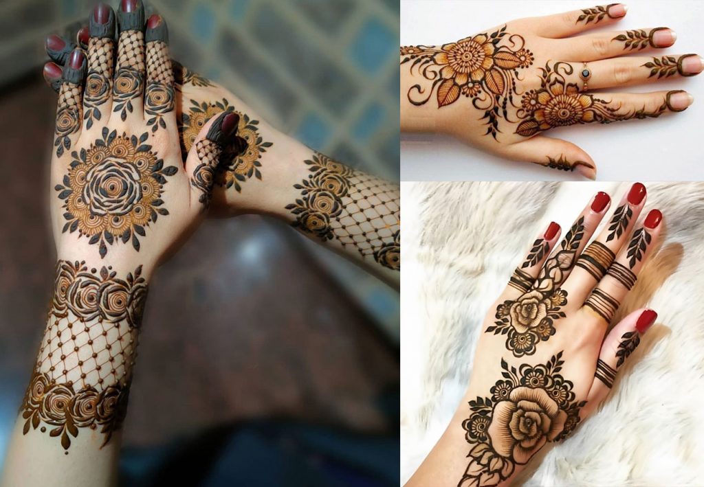 Floral Stylish Mehndi Design for Back hand Full
