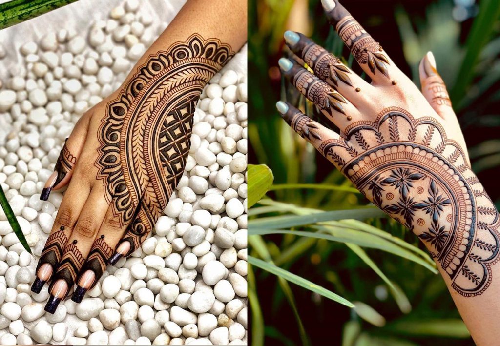 Half Mandala Back Hand Mehndi Design