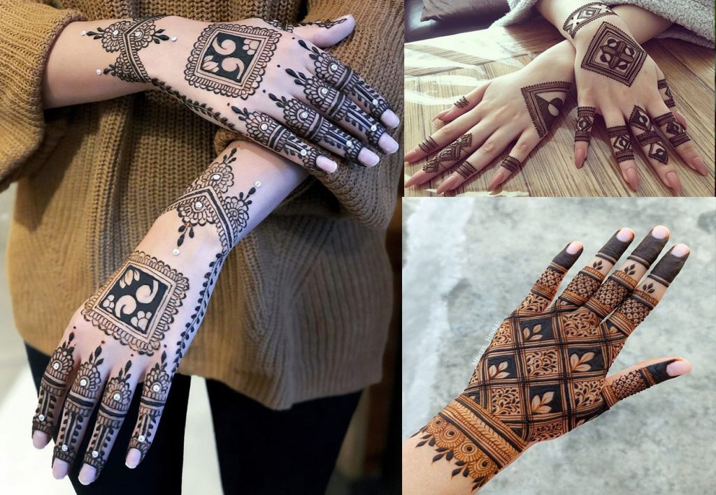 Intricate Fusion Back Hand Mehndi Design for Weddings