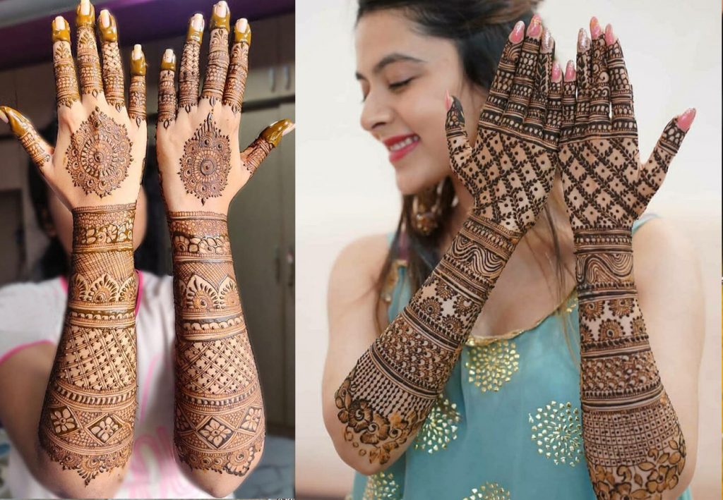 Modern Back Full Hand Mehndi Design