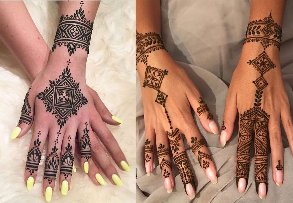 Moroccan Back Hand Mehndi Design