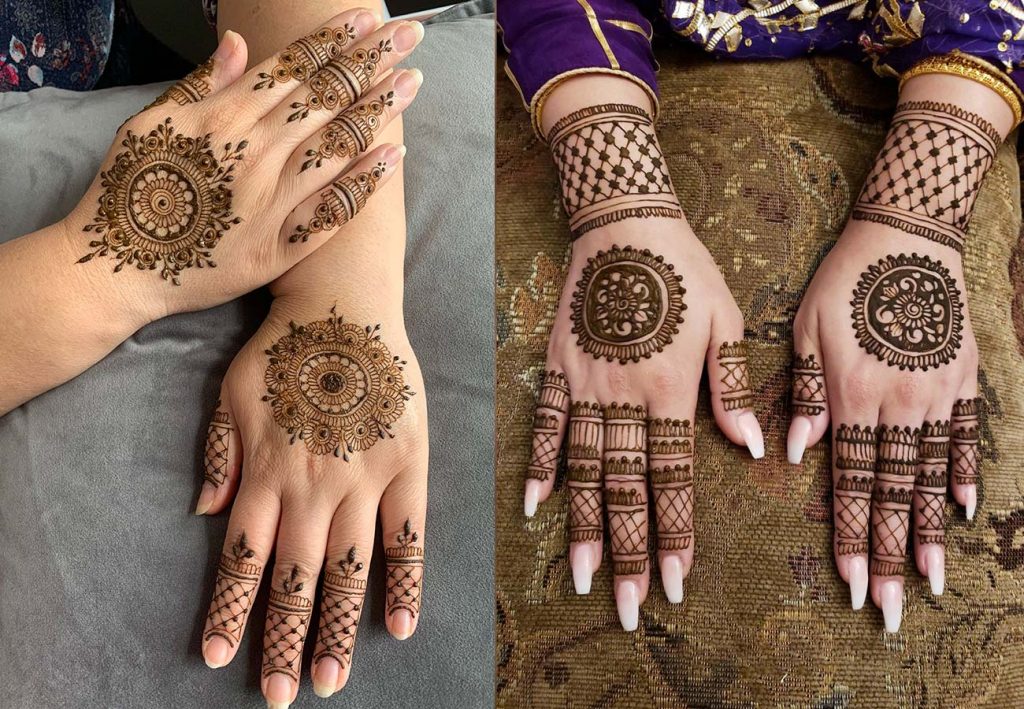 Semi Mandala Back Hand Mehndi Design