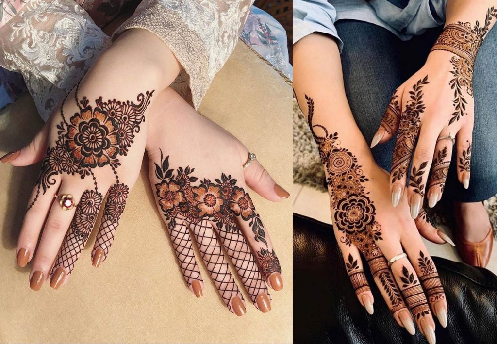 Simple and Modern Back Side Mehndi Design