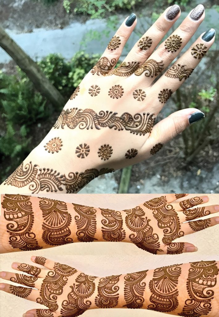 Spiral Back Mehndi Design