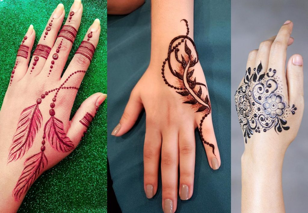 Trendy Tattoo Style Back hand Mehndi Design